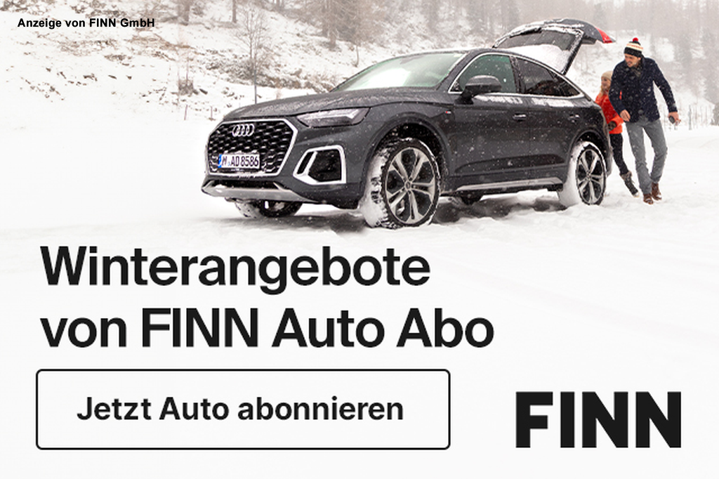 Auto Abo Angebote Dezember 2023 auf Autoabos.de Sie sehen ein schwarzen Audi SUV der als Autoabo von FINN abonniert wurde und im Schnee geparkt ist. Drumherum sieht man Wald. Die Fahrer, eine Frau und ein Mann, räumen wohl gerade Sachen aus dem Auto, geht wohl ins Schneeabenteuer. Ein Autoabo bringt einen schnell in die Winterwelt für günstige Mietpreise und das mit Winterrädern ausgestattet.