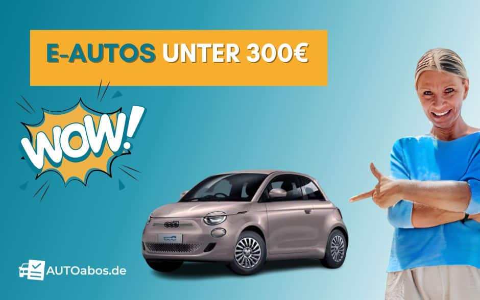 Ein E-Auto mit unter monatlich 300,- Euro im Abo? Das hört sich fast zu günstig an, da ja auch die Nebenkosten und die Kfz-Versicherung inklusive sind. Für Kleinwagen, die bereits Gebrauchtwagen sind, ist das durchaus möglich.