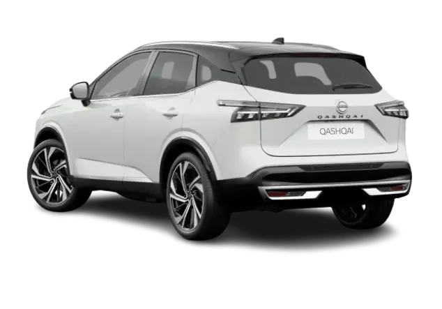 Angebotsdetails Nissan Qashqai 1.3 DIG-T MHEV 158PS Tekna+ Karosseriefarbe: Pearl White (QAB), Kontrastfarbe: Black (KH3)