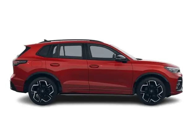Angebotsdetails Volkswagen Tiguan Volkswagen Tiguan R-Line 1.5 TSI 110 kW (150 PS) 7-Gang-DSG Persimmon Red Metallic