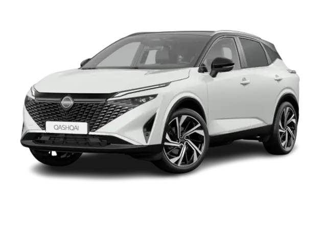 Angebotsdetails Nissan Qashqai 1.3 DIG-T MHEV 158PS Tekna+ Karosseriefarbe: Pearl White (QAB), Kontrastfarbe: Black (KH3)