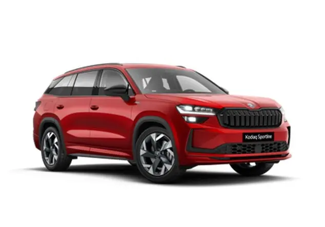 Angebotsdetails Skoda Kodiaq Skoda Sportline 2.0 TSI 150 kW (204 PS) 7-Gang-DSG Allrad Velvet Rot Premium Metallic