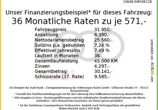 Angebotsdetails Audi A6 mythosschwarz metallic