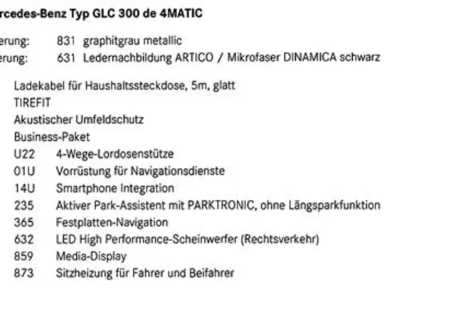 Angebotsdetails Mercedes-Benz GLC grau / graphitgrau (metallic)