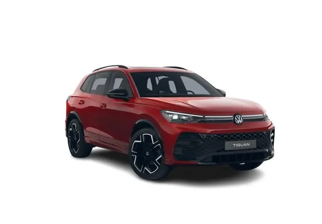 Angebotsdetails Volkswagen Tiguan Volkswagen Tiguan R-Line 1.5 TSI 110 kW (150 PS) 7-Gang-DSG Persimmon Red Metallic