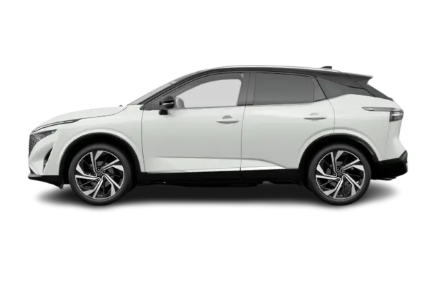 Angebotsdetails Nissan Qashqai 1.3 DIG-T MHEV 158PS Tekna+ Karosseriefarbe: Pearl White (QAB), Kontrastfarbe: Black (KH3)