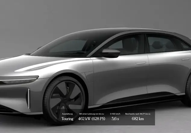 Angebotsdetails Lucid Air Cosmos Silver Metallic